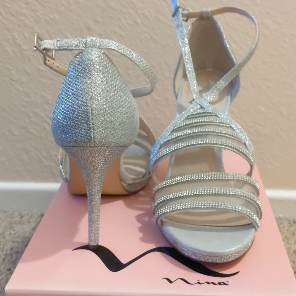 Silver Sparkly Heels